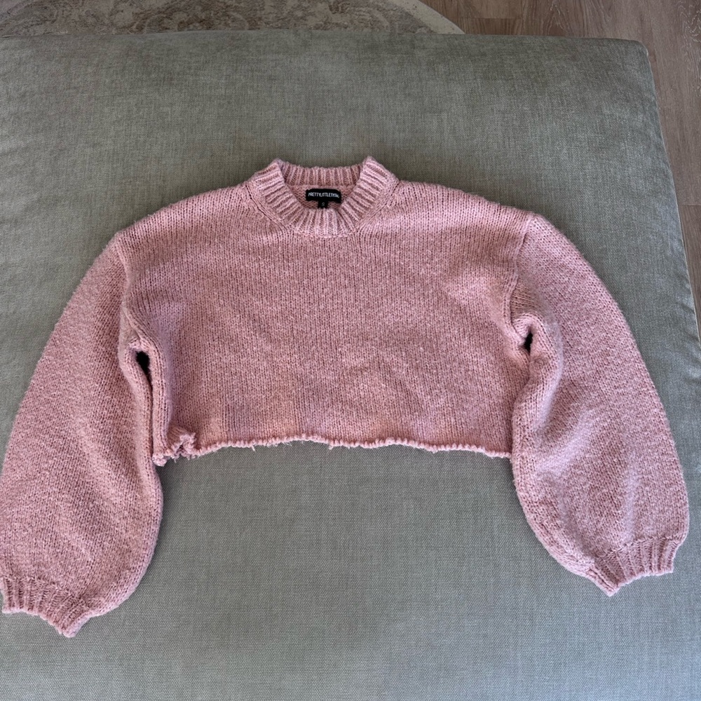 PrettyLittleThing Dusty Pink Cropped Sweater